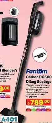 FANTOM CARBON DC500 DİKEY SÜPÜRGE